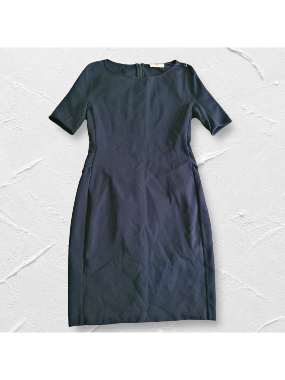 Ports 1961 Made in Italy Navy Blue Sleeveless Shift Dress Luxury Designer Size